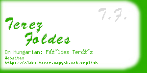 terez foldes business card